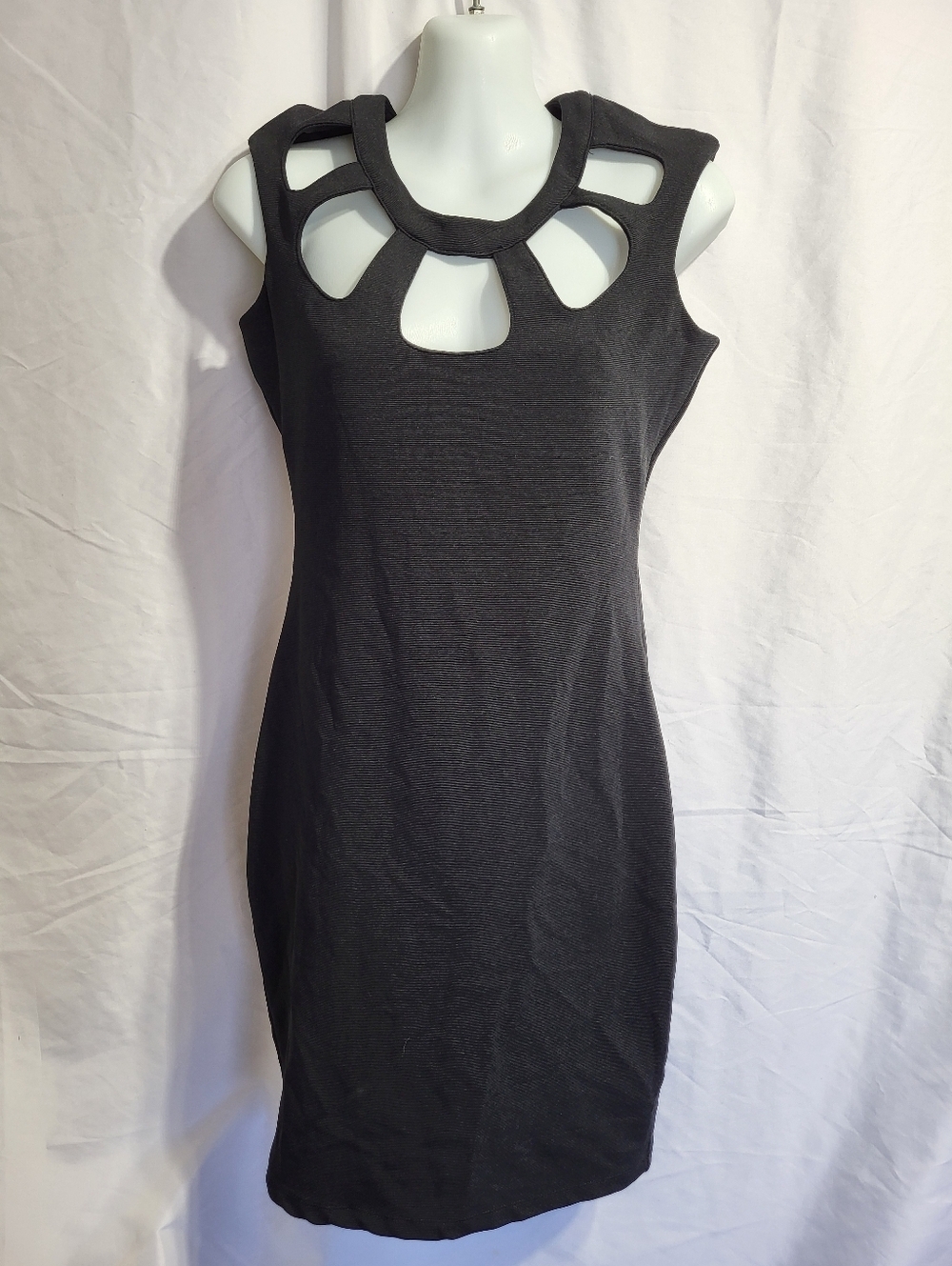 Kardashian Kollection Black Cutout Mini Sheath Dress, Size Small - Picture 2 of 5